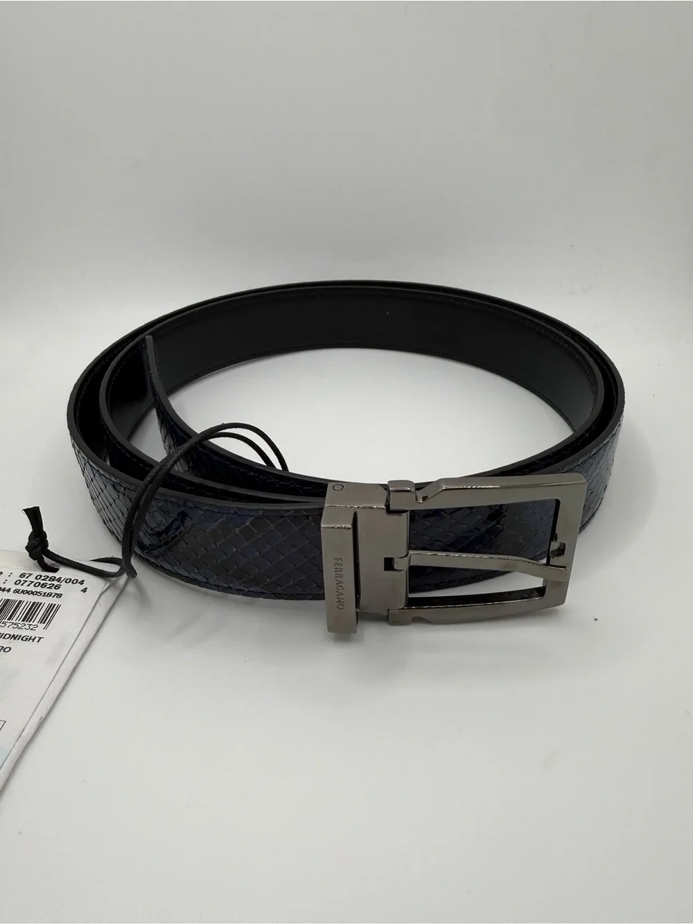 Ferragamo Men's Logo Buckle Belt - Adjustable NWT